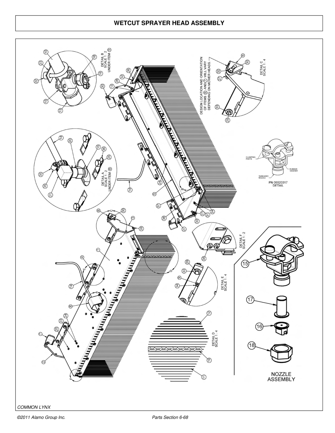 Tiger Products Co., Ltd 5101E, 5083E, 5093E manual Wetcut Sprayer Head Assembly 