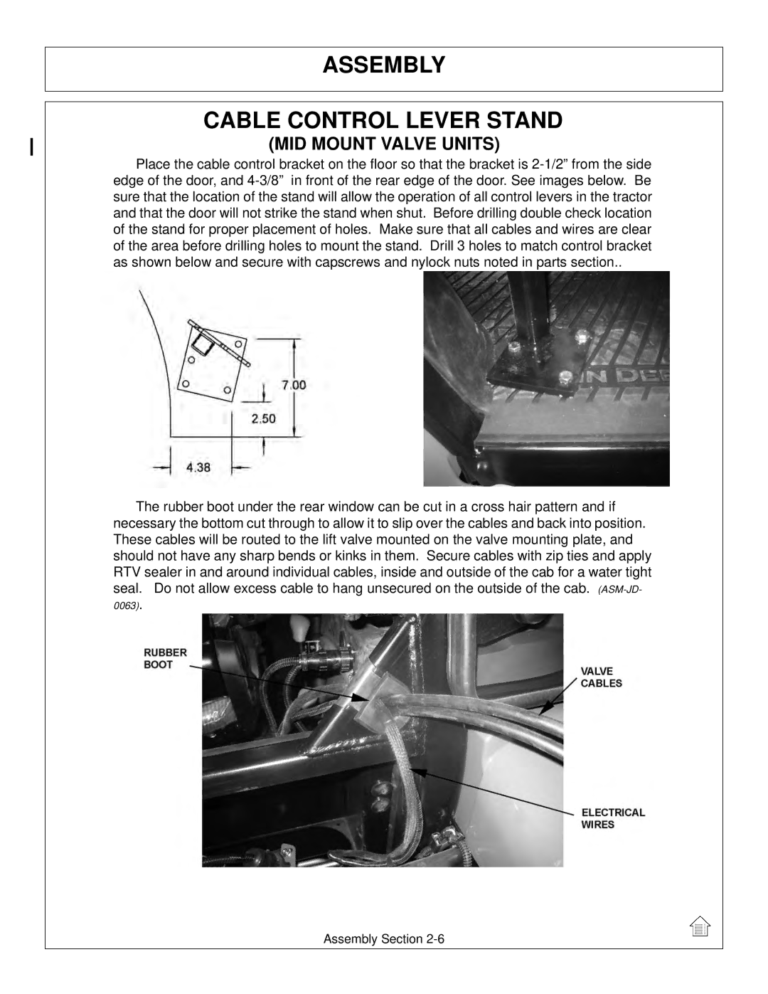 Tiger Products Co., Ltd 5101E, 5083E, 5093E manual Assembly Cable Control Lever Stand, MID Mount Valve Units 