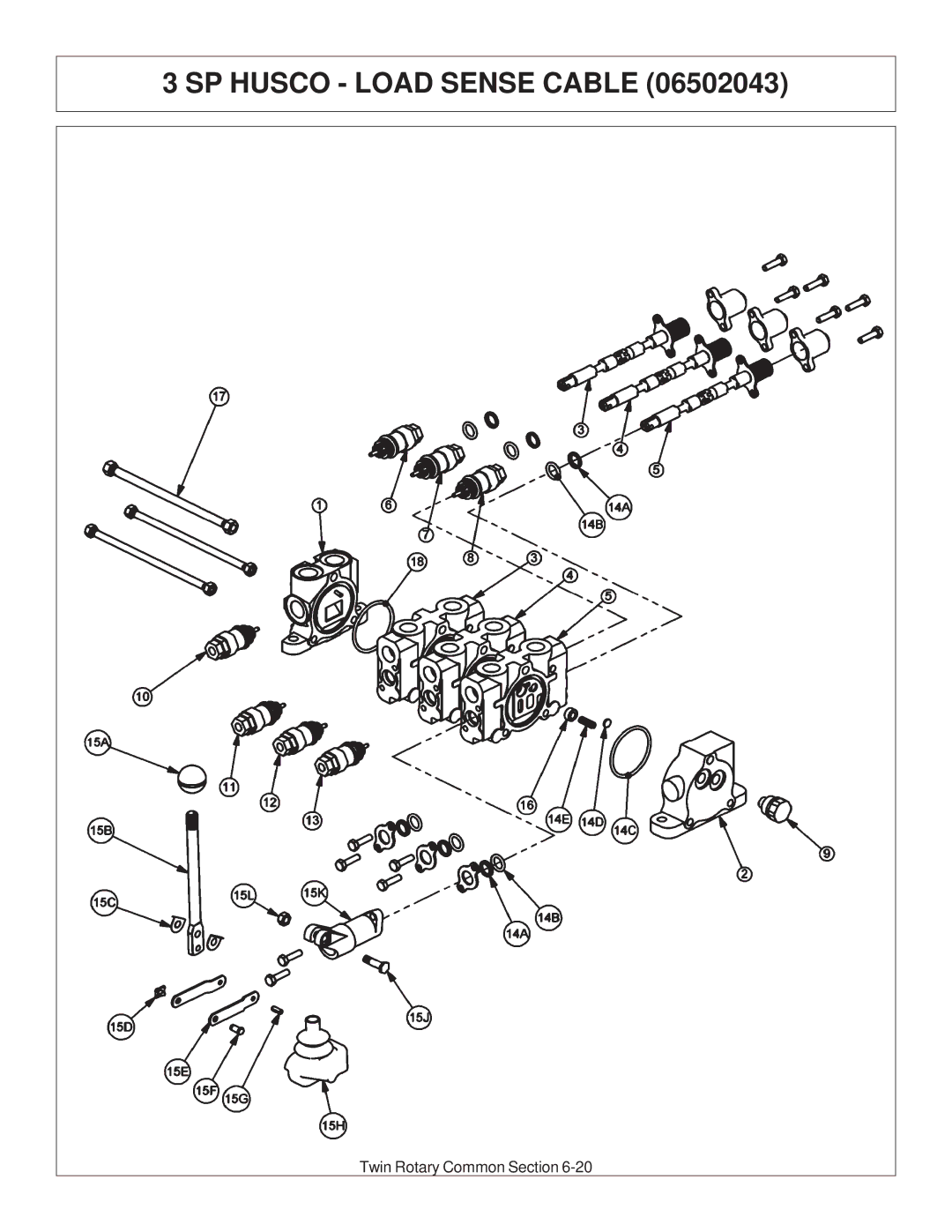 Tiger Products Co., Ltd 6020009 manual SP Husco Load Sense Cable 