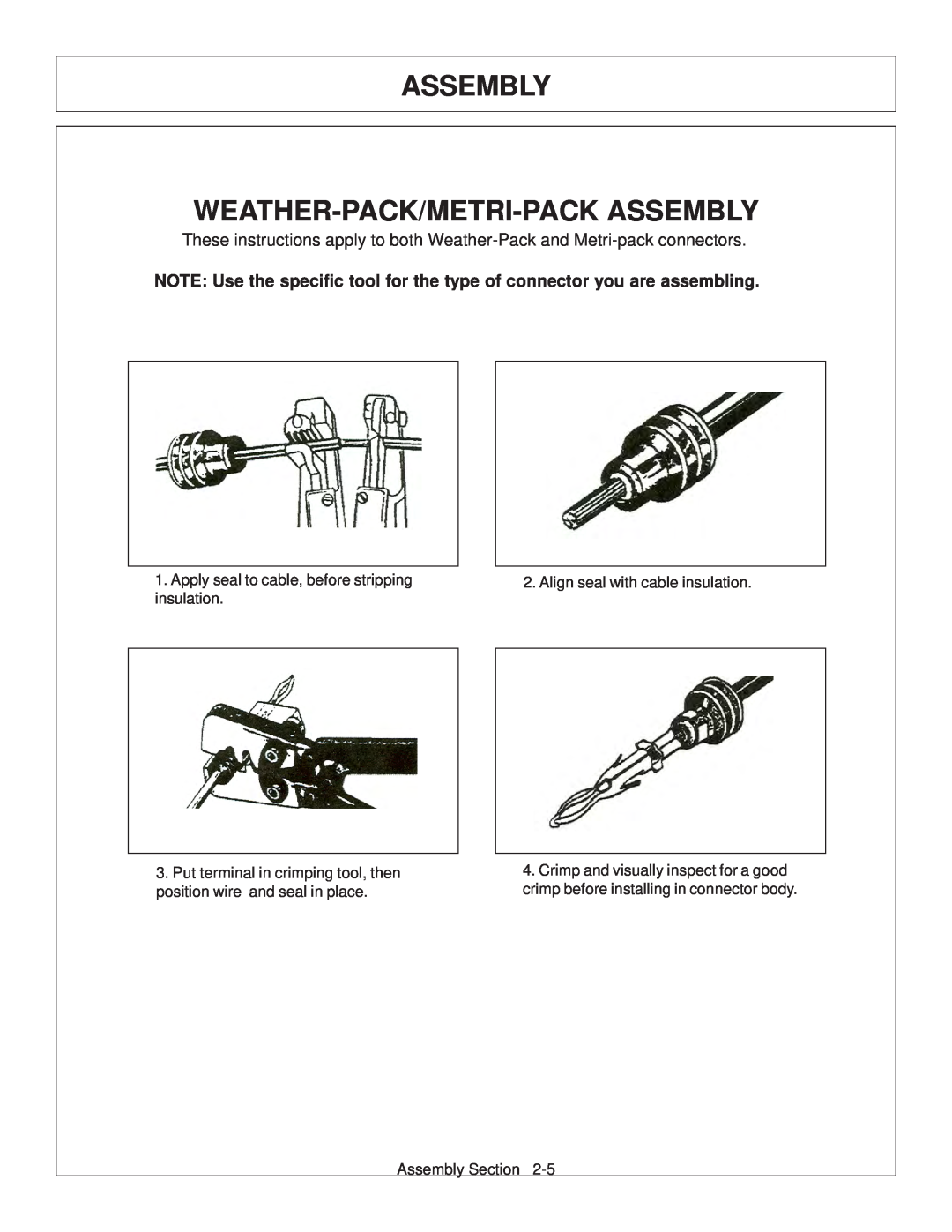 Tiger Products Co., Ltd 6020009 manual Weather-Pack/Metri-Pack Assembly 