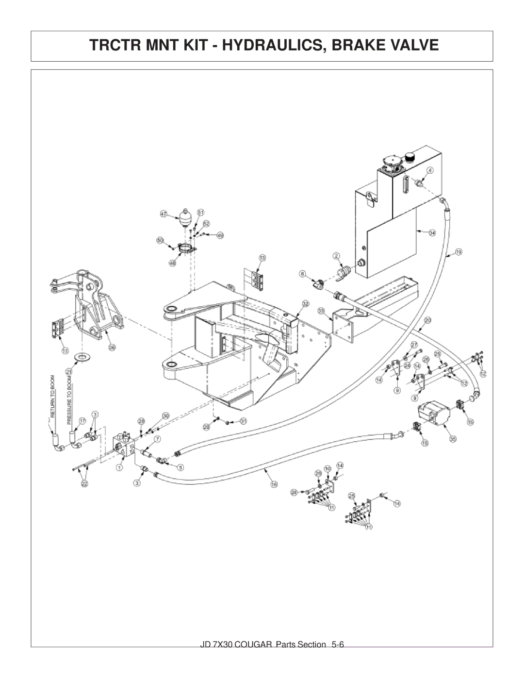 Tiger Products Co., Ltd 7X30 manual Trctr MNT KIT HYDRAULICS, Brake Valve 