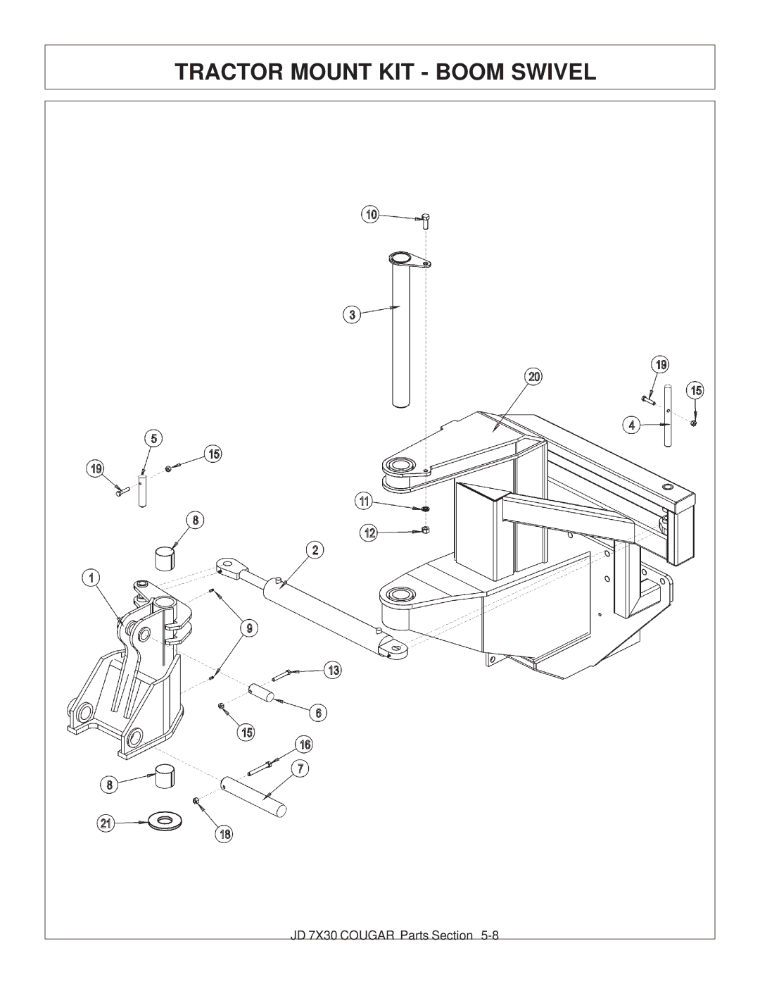 Tiger Products Co., Ltd 7X30 manual Tractor Mount KIT Boom Swivel 