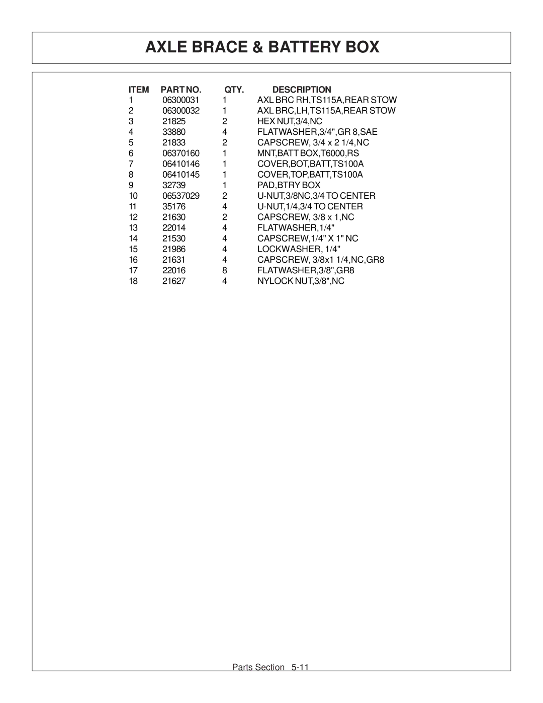 Tiger Products Co., Ltd CNH T6010-80 manual AXL BRC RH,TS115A,REAR Stow 