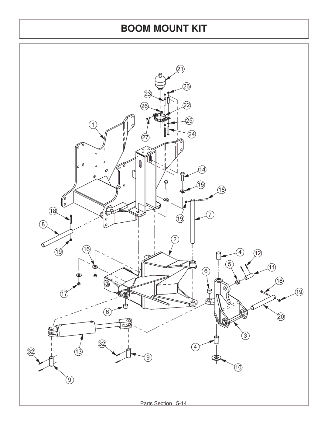 Tiger Products Co., Ltd CNH T6010-80 manual Boom Mount KIT 