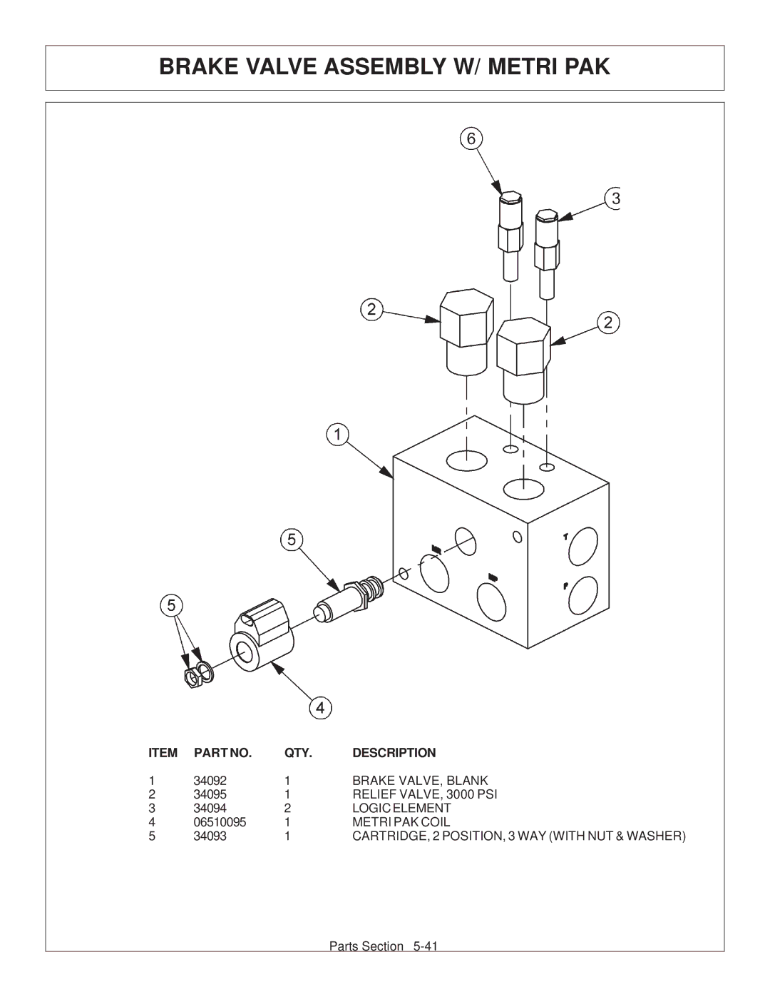 Tiger Products Co., Ltd CNH T6010-80 manual Brake Valve Assembly W/ Metri PAK 