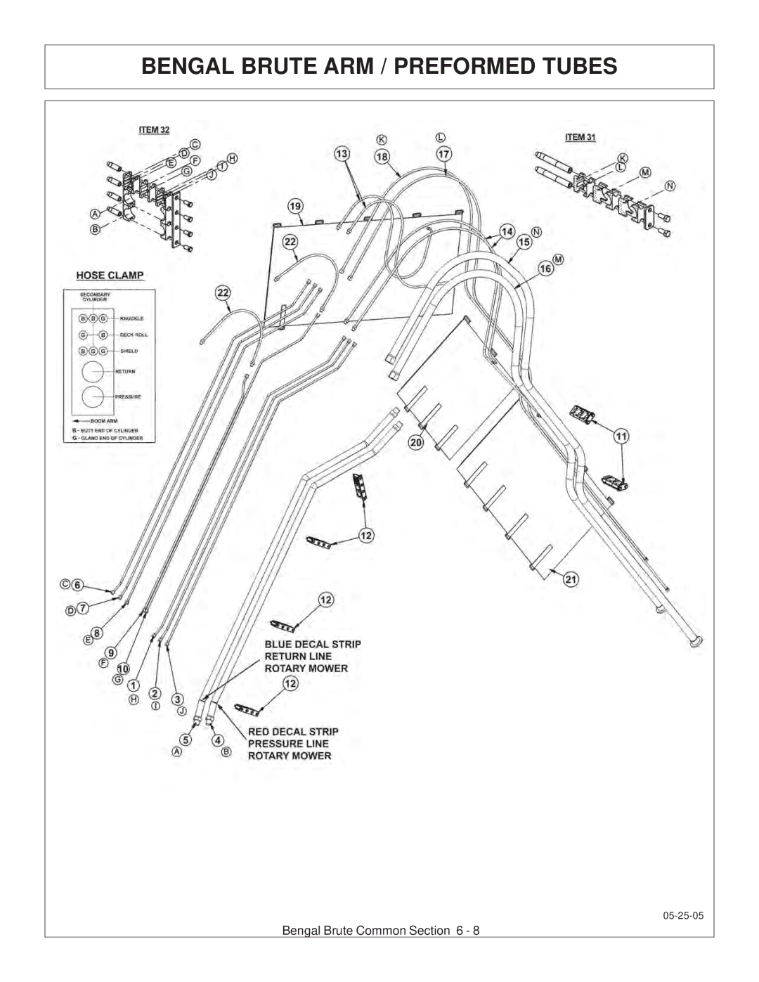 Tiger Products Co., Ltd CNH T6010-80 manual Bengal Brute ARM / Preformed Tubes 