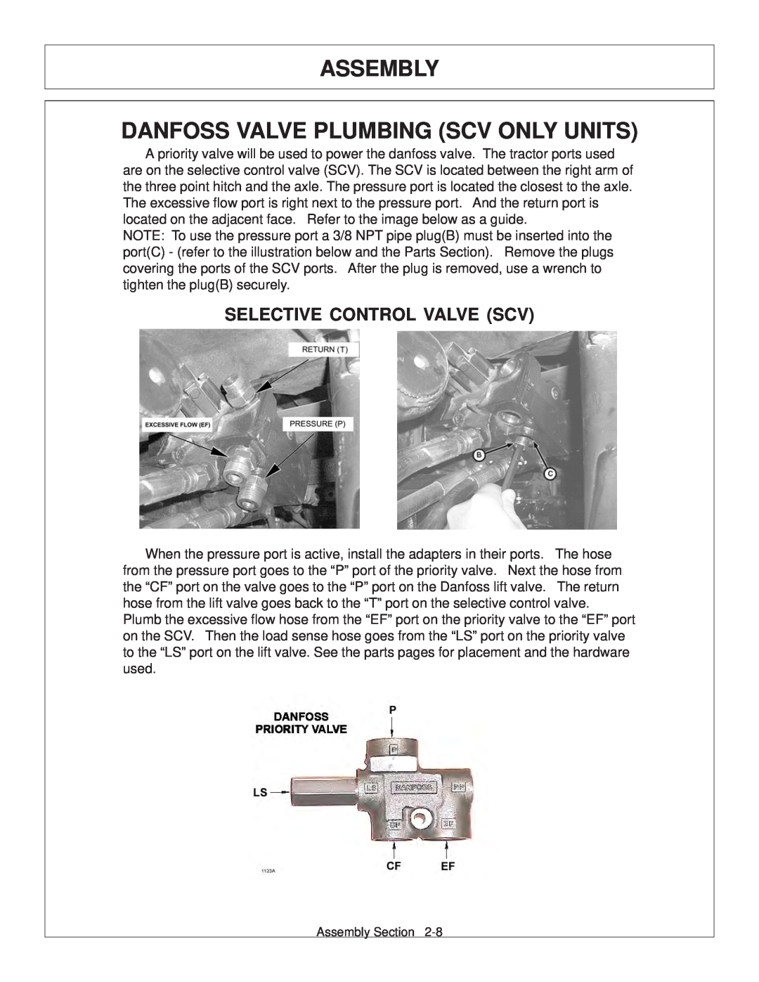 Tiger Products Co., Ltd JD 5101E, JD 5083E Assembly Danfoss Valve Plumbing Scv Only Units, Selective Control Valve Scv 