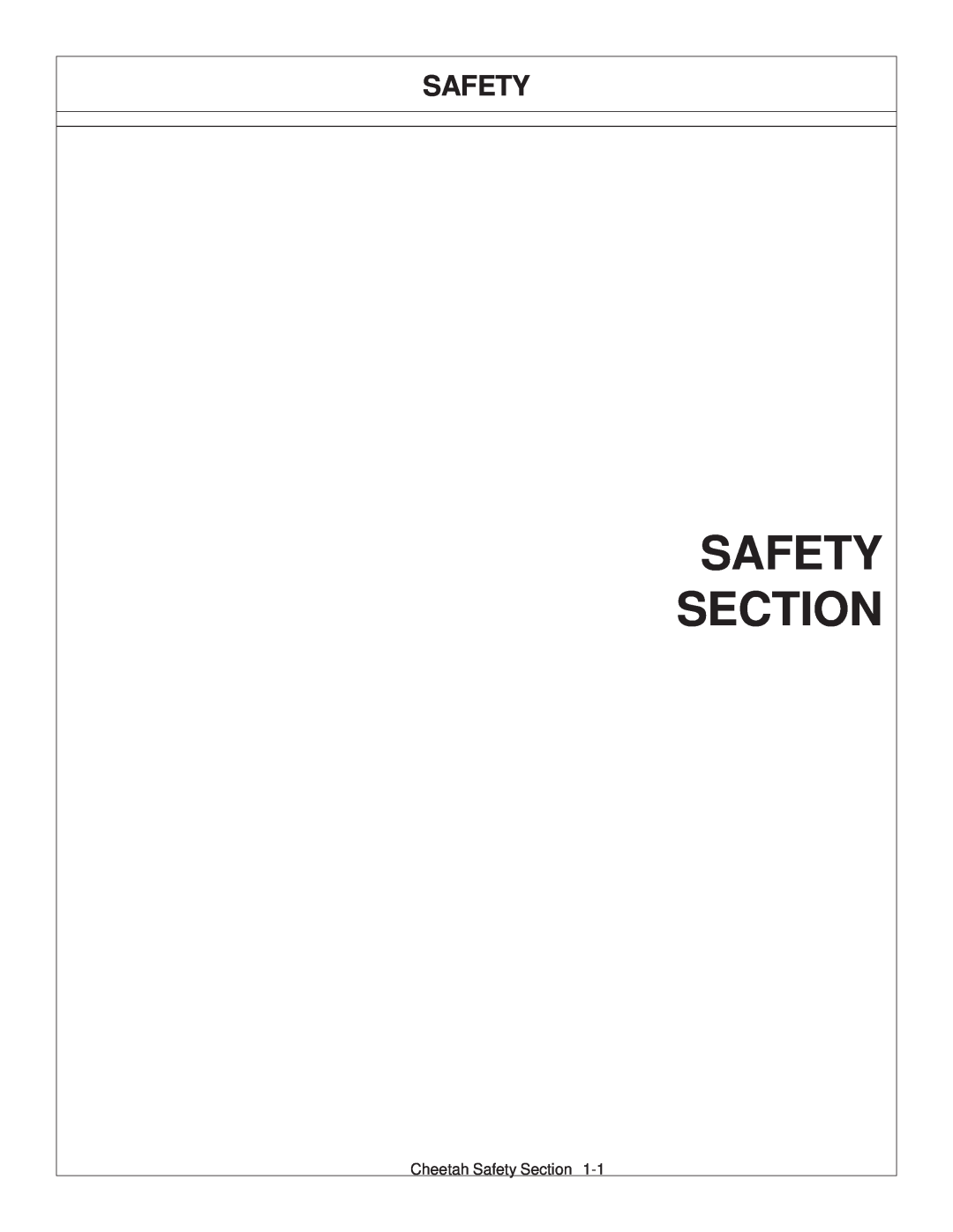 Tiger Products Co., Ltd JD 5083E, JD 5101E, JD 5093E manual Safety Section 