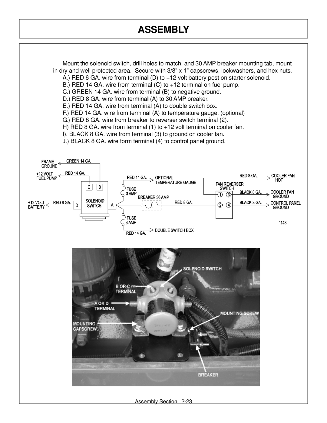 Tiger Products Co., Ltd JD 72-7520 manual Assembly 