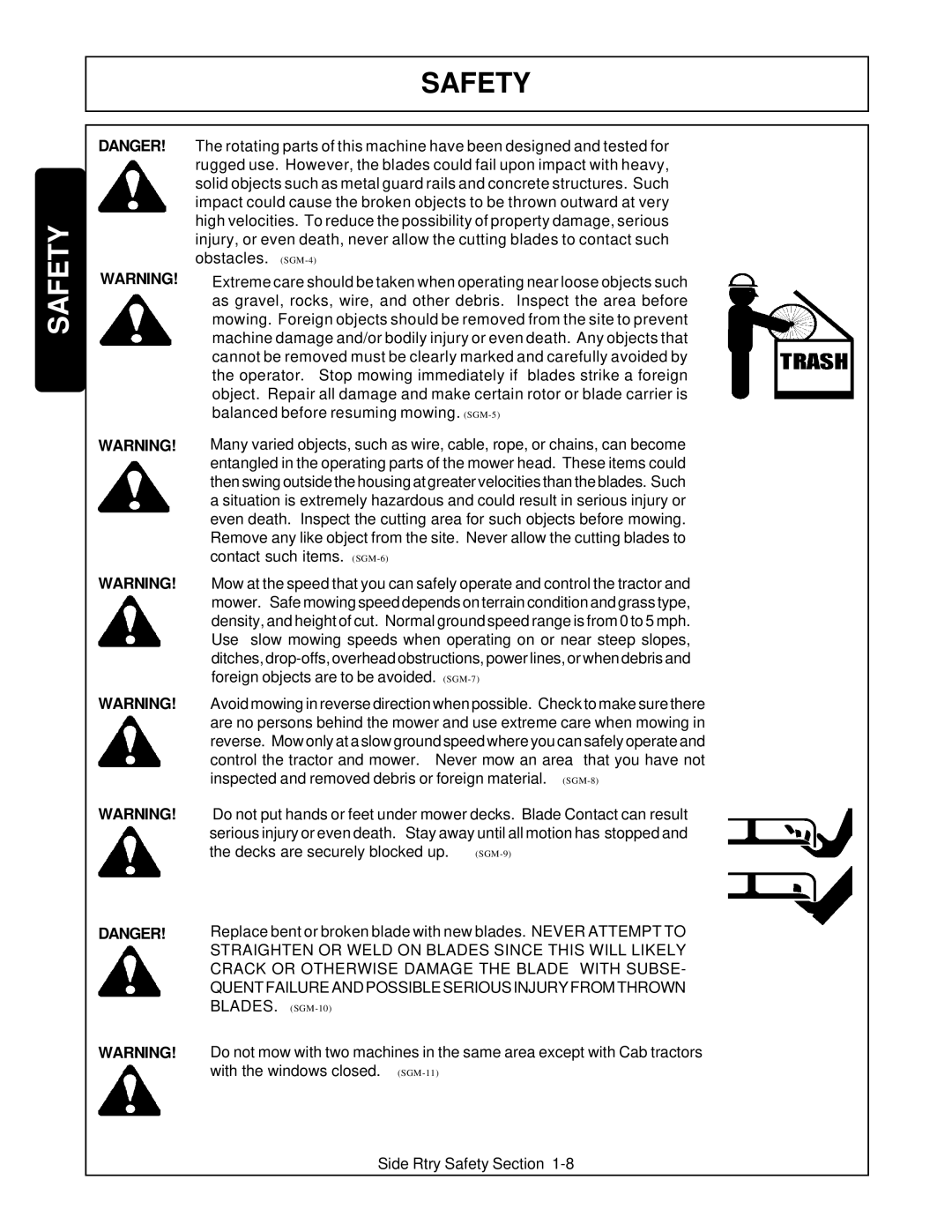 Tiger Products Co., Ltd M105X/S manual Safety 