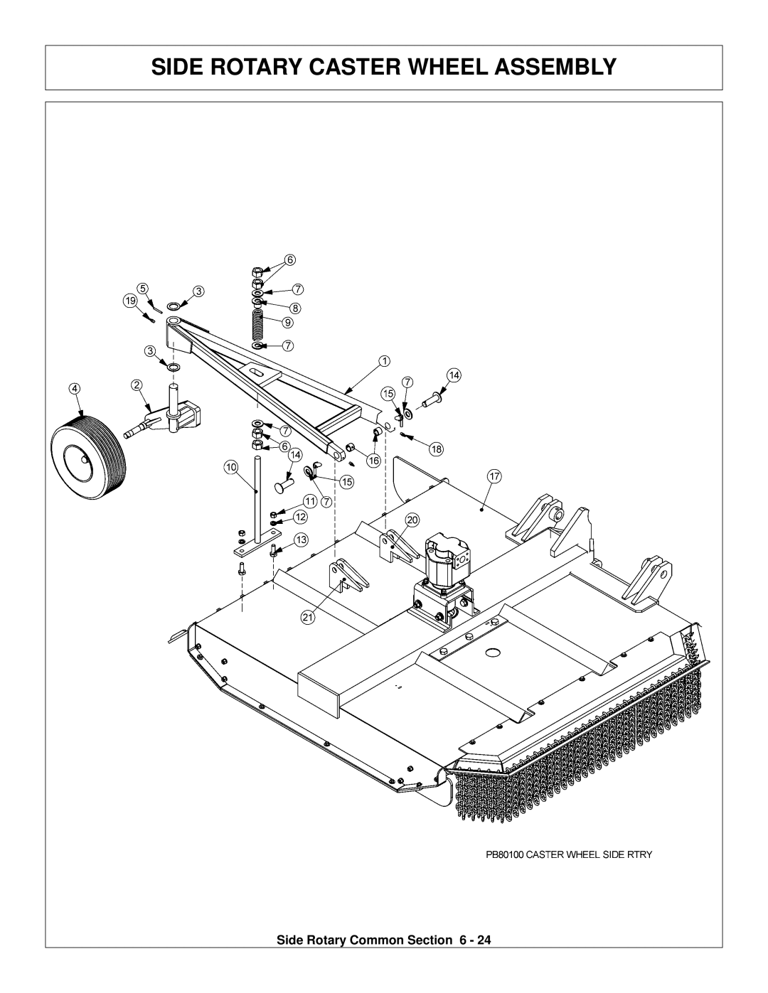 Tiger Products Co., Ltd M105X/S manual Side Rotary Caster Wheel Assembly 