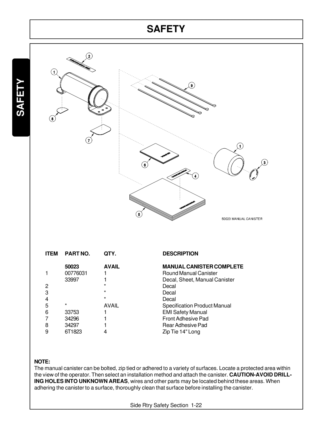 Tiger Products Co., Ltd M105X/S manual Avail Manual Canister Complete 