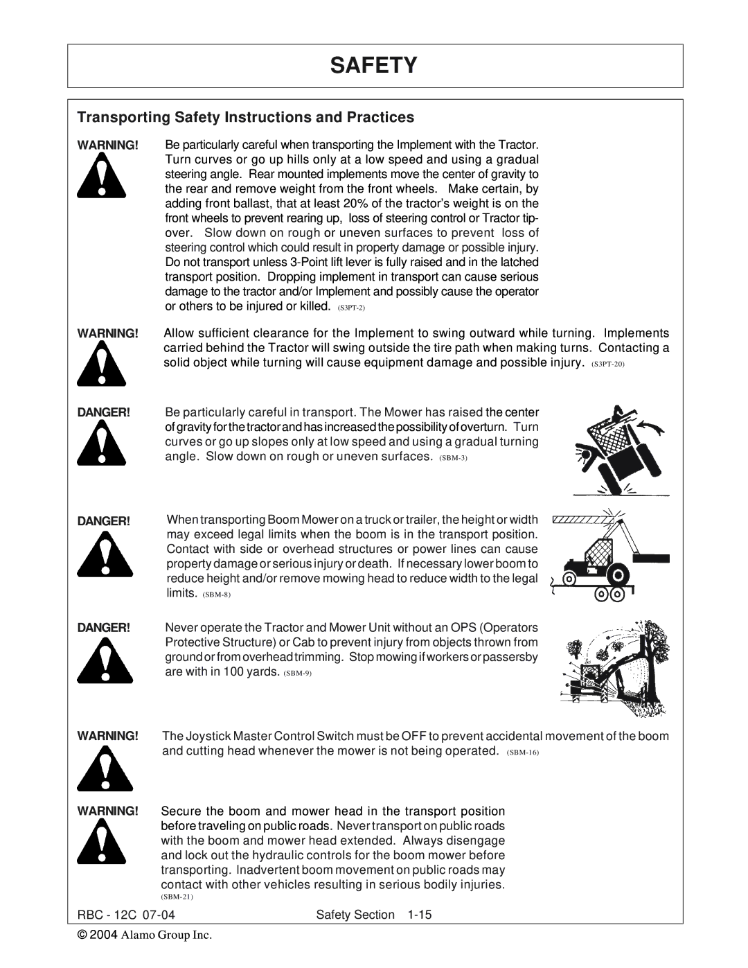 Tiger Products Co., Ltd RBF-12C manual Transporting Safety Instructions and Practices 