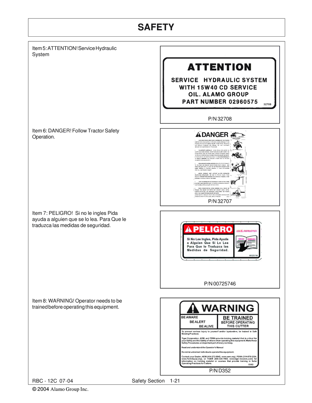 Tiger Products Co., Ltd RBF-12C manual Safety 