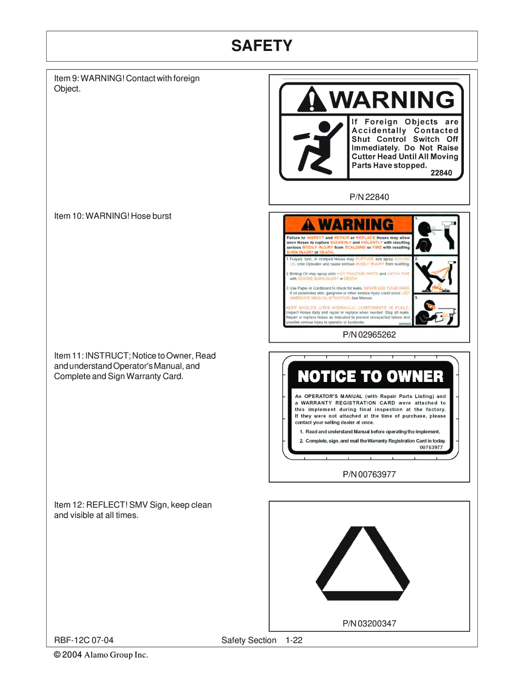 Tiger Products Co., Ltd RBF-12C manual Safety 