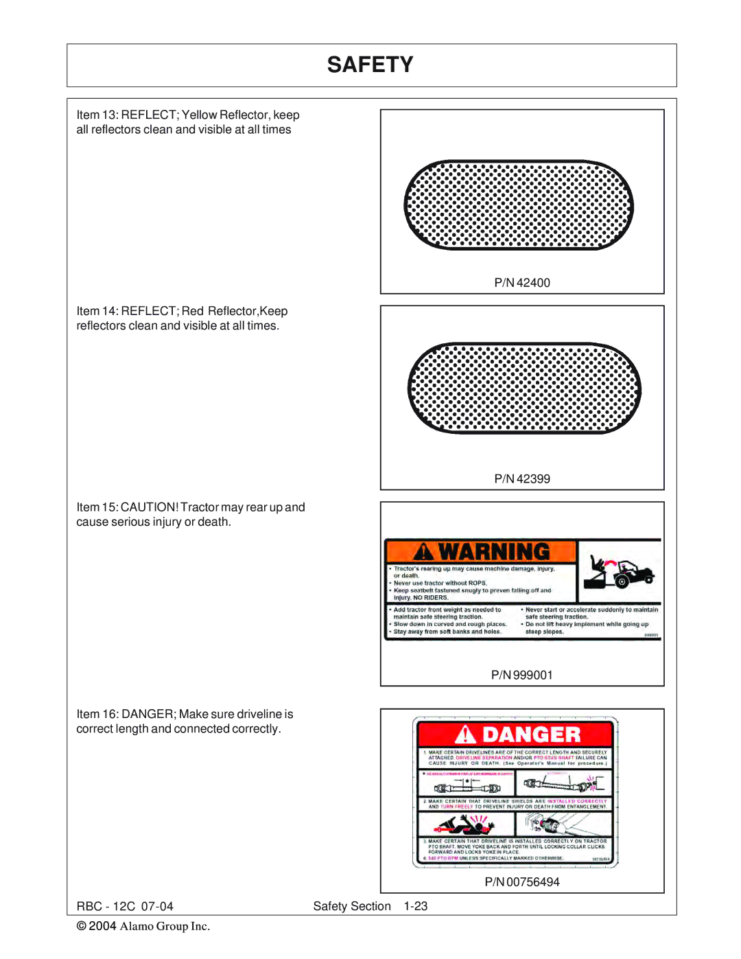 Tiger Products Co., Ltd RBF-12C manual Safety 