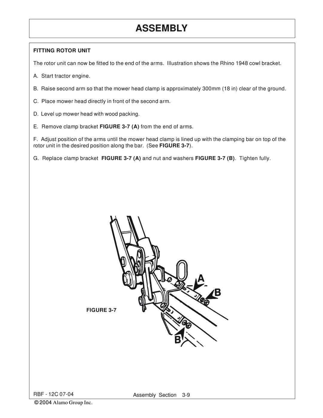 Tiger Products Co., Ltd RBF-12C manual Fitting Rotor Unit 