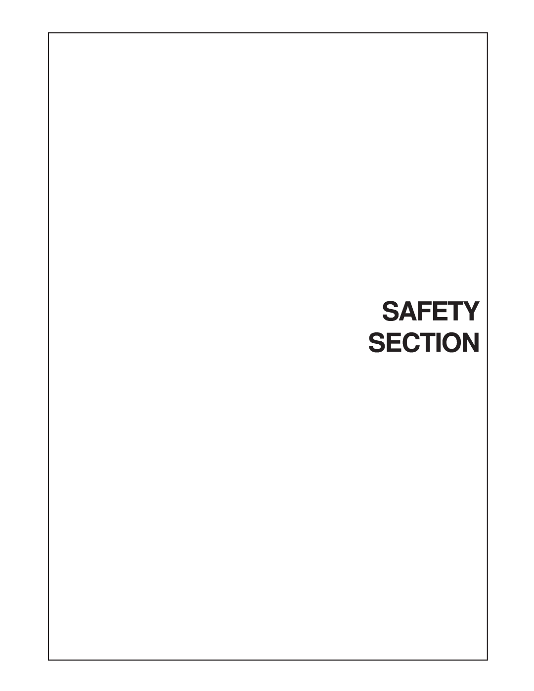 Tiger Products Co., Ltd TS 100A manual Safety Section 