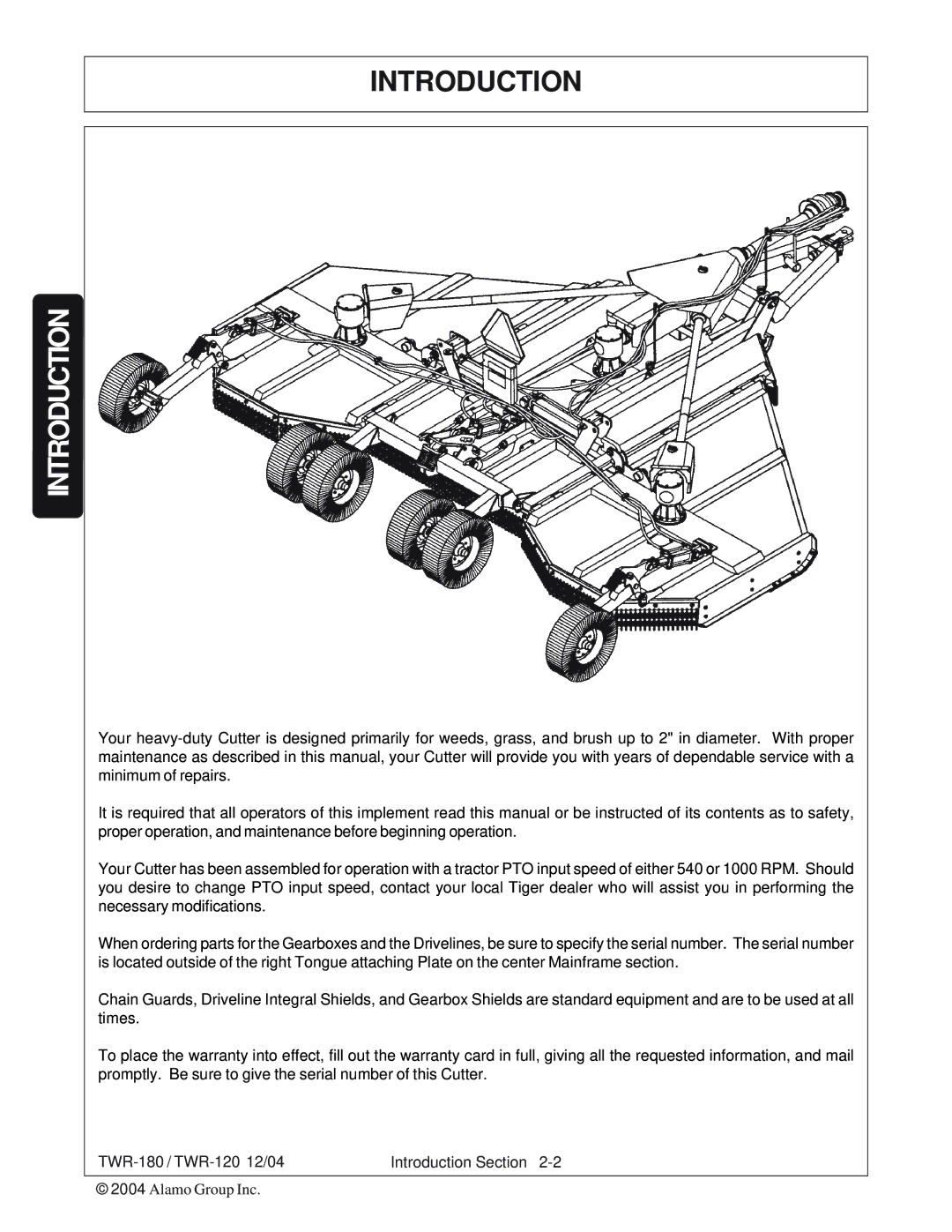 Tiger Products Co., Ltd TWR-180, TWR-120 manual Introduction 