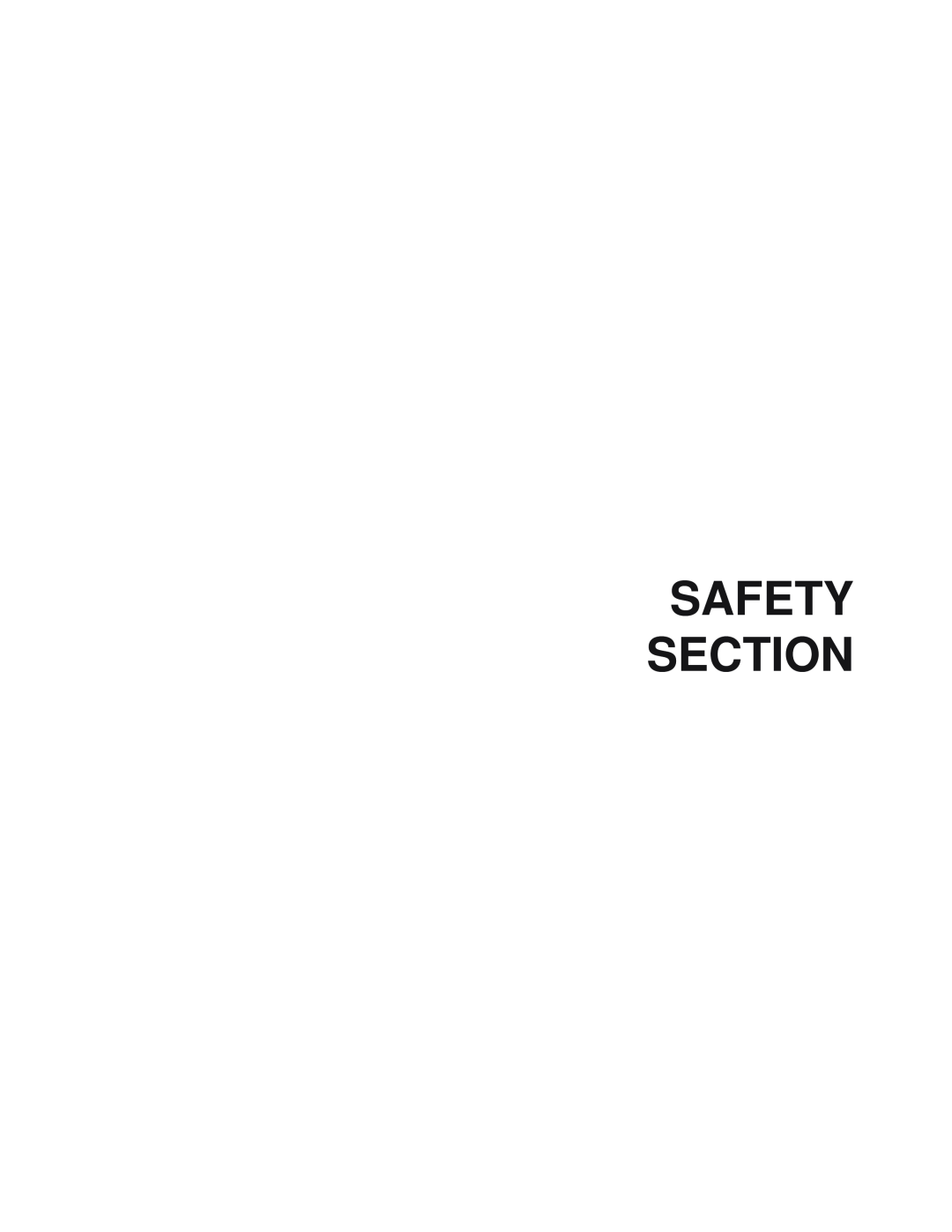 Tiger Products Co., Ltd TWR-120, TWR-180 manual Safety Section 