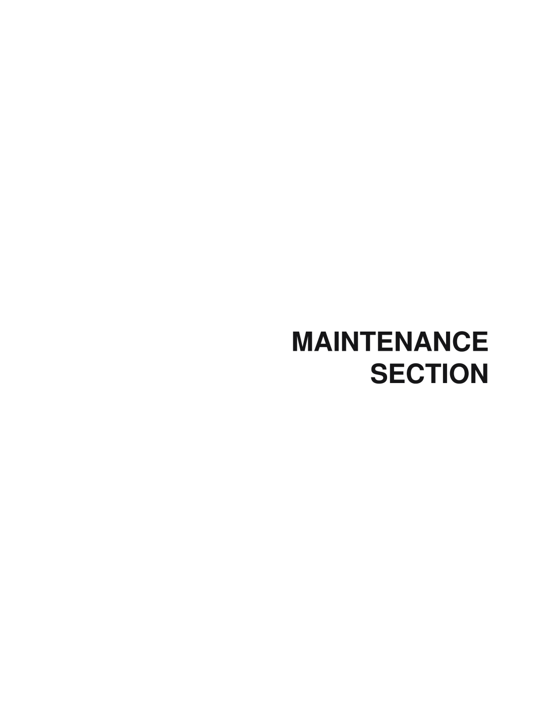 Tiger Products Co., Ltd TWR-120, TWR-180 manual Maintenance Section 