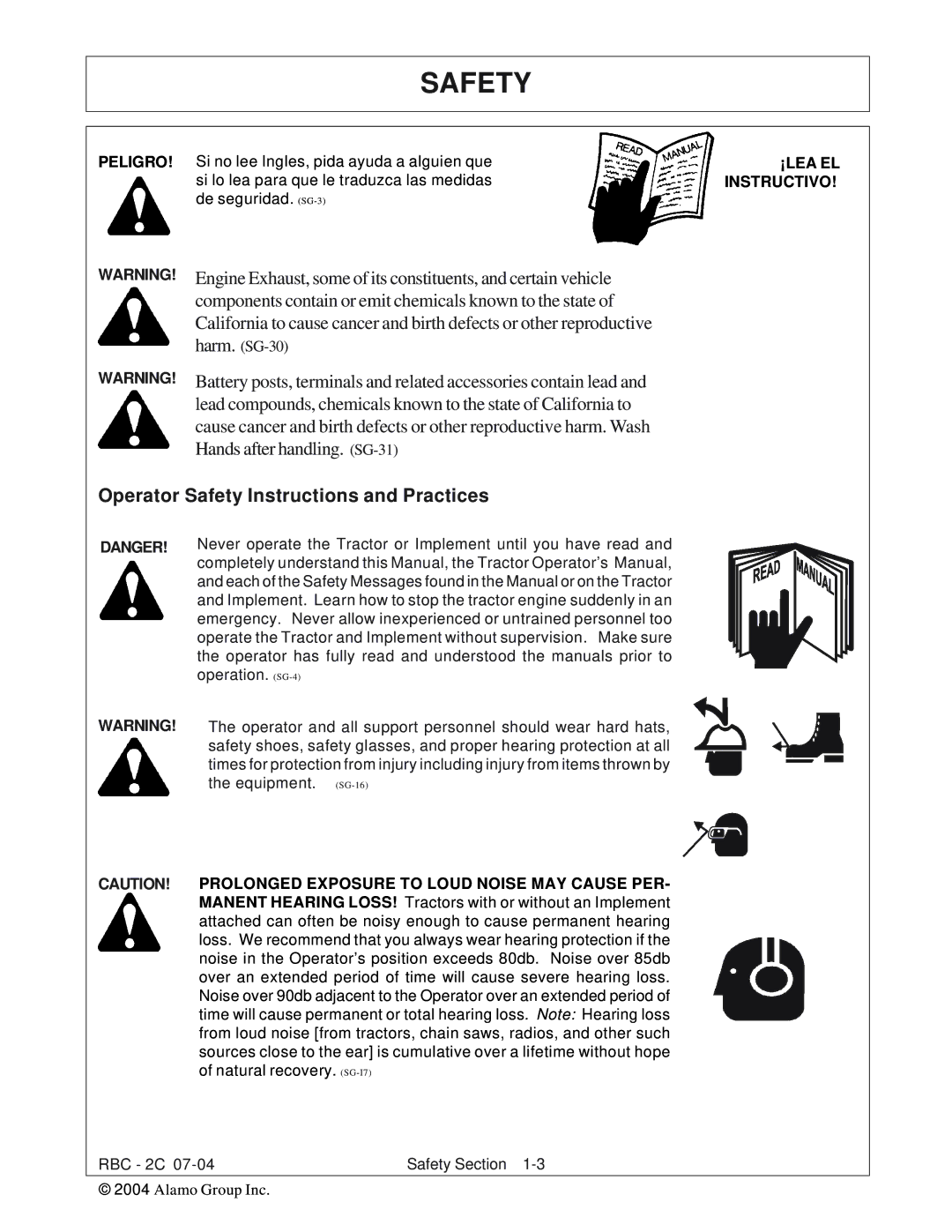 Tiger RBF-2C manual Peligro, ¡LEA EL Instructivo 