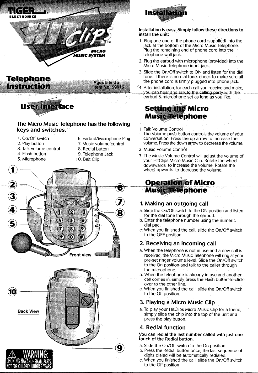 Tiger Telephone manual 