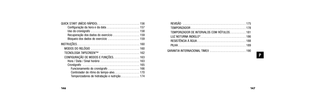 Timex 150 user manual 147 