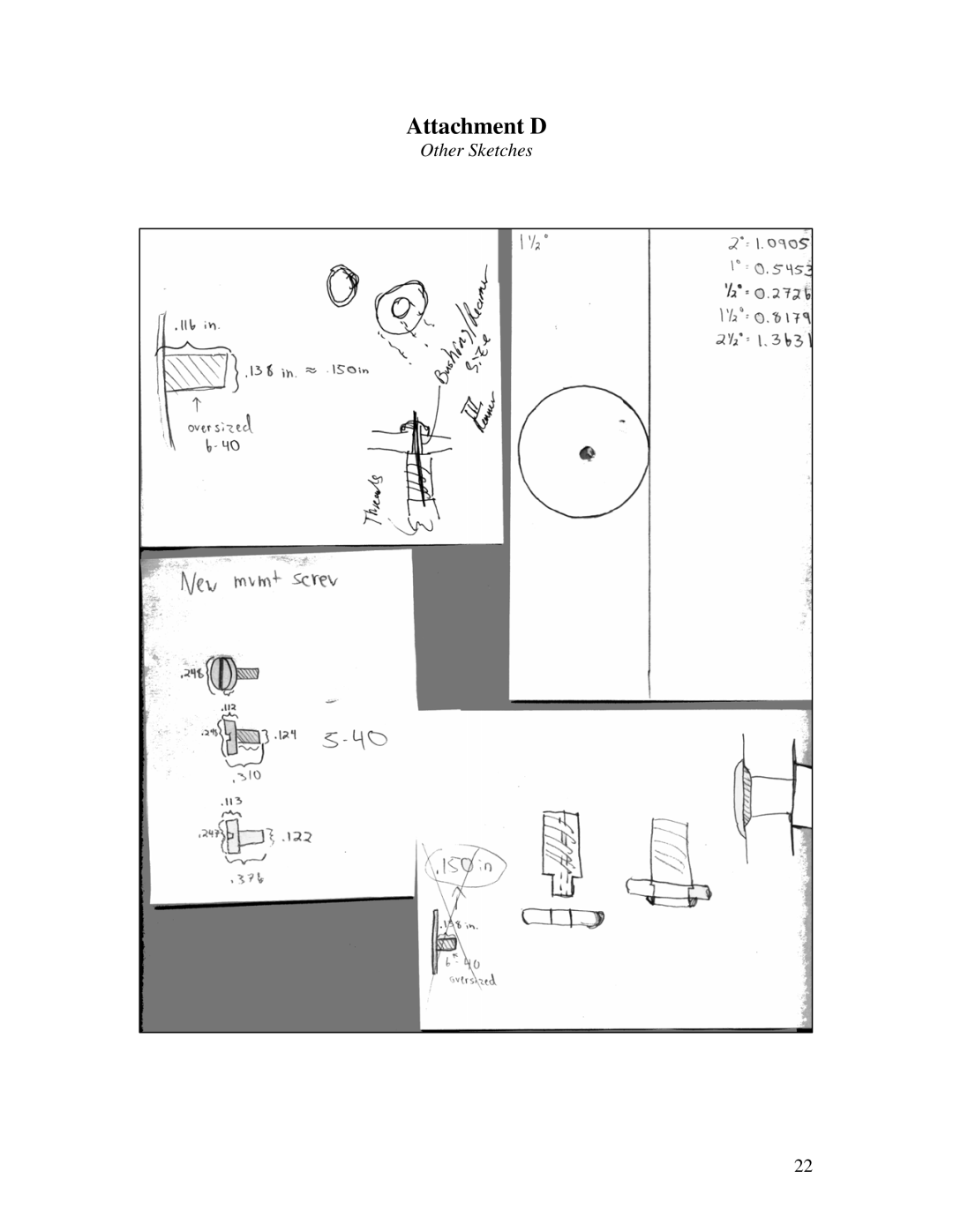 Timex 61 instruction manual Attachment D 