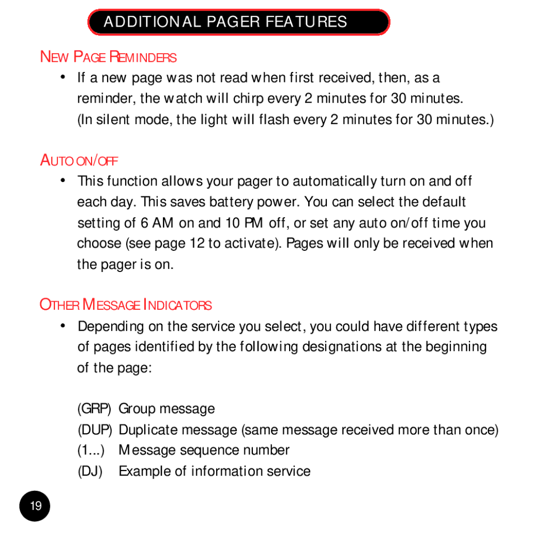 Timex Beepwear manual Message sequence number, Example of information service 