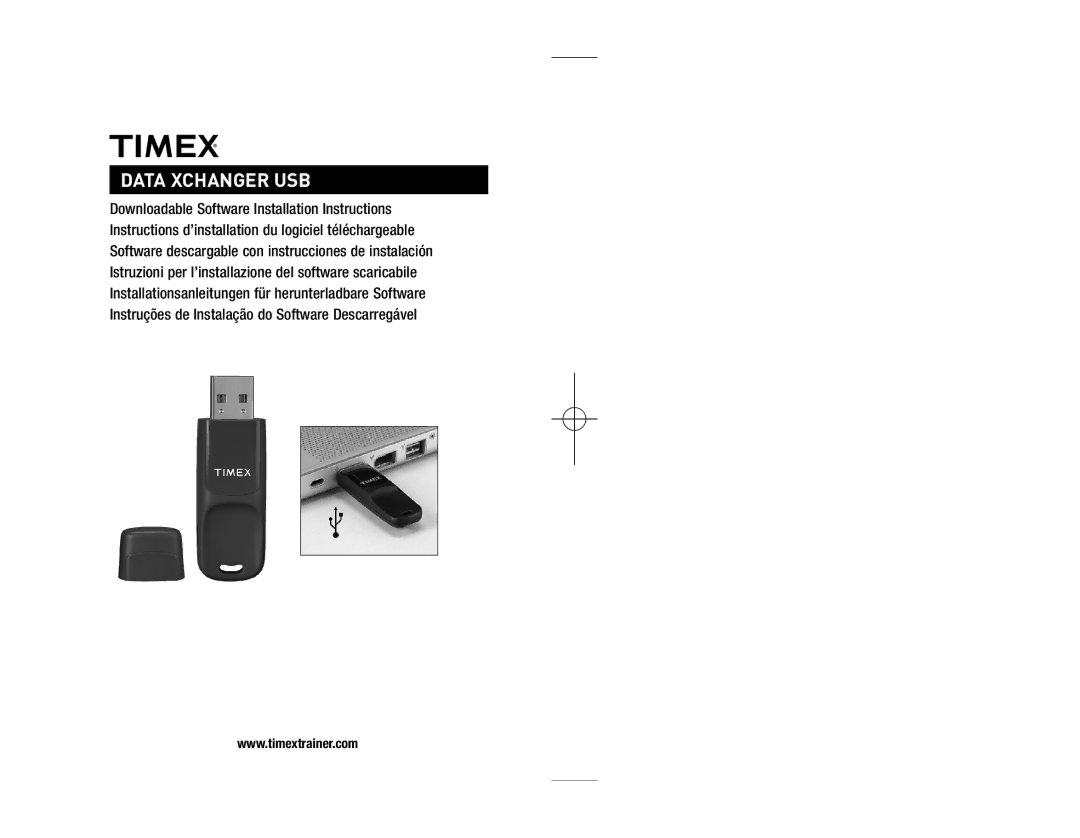 Timex DATAX4 installation instructions Data Xchanger USB 