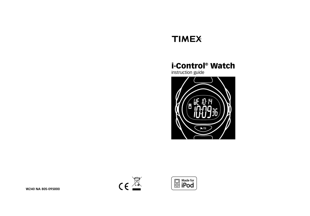 Timex M805 manual ControlWatch 