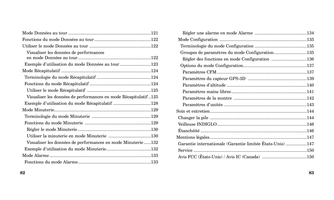 Timex Performance Watch manual 122 