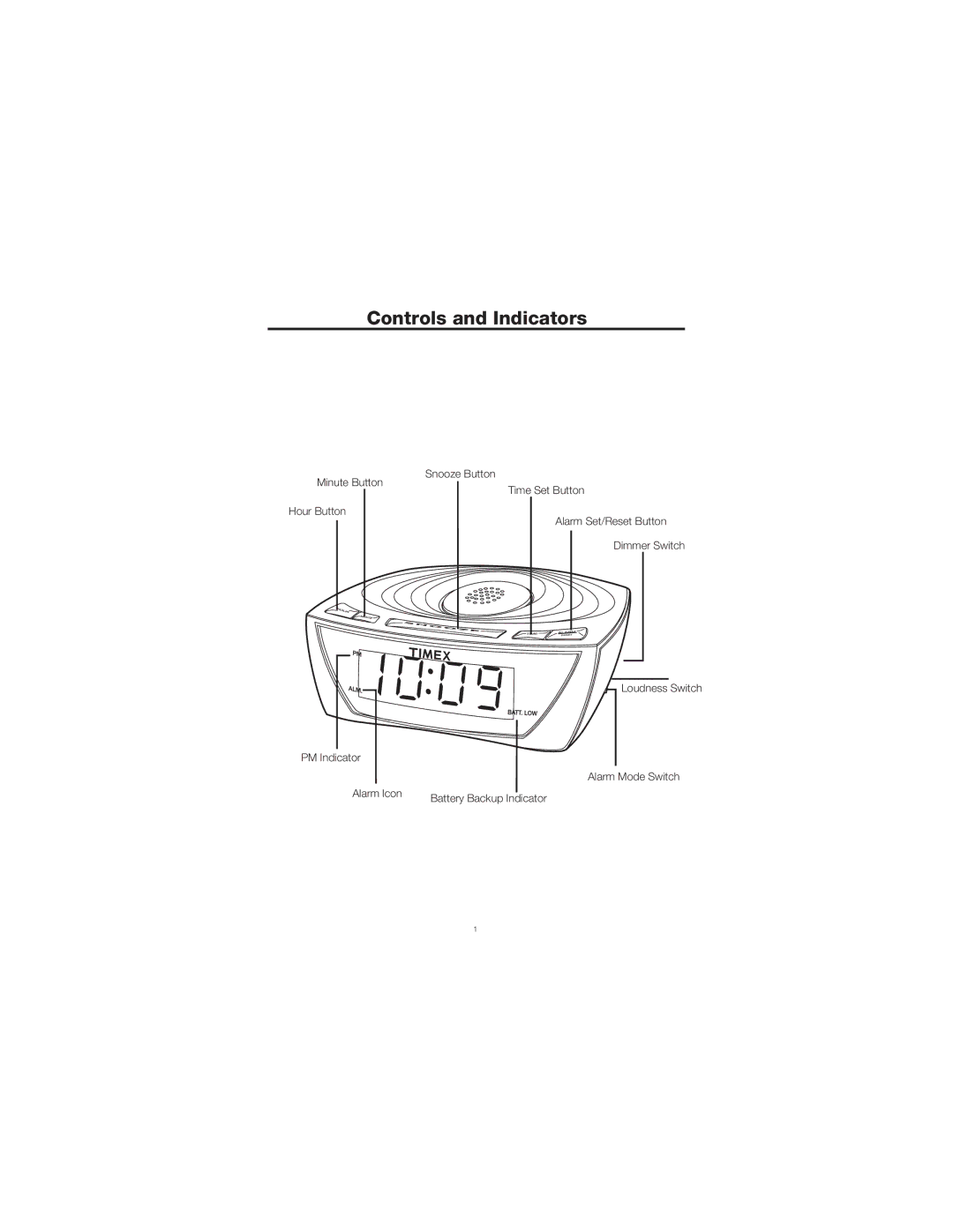 Timex T110 manual Controls and Indicators 