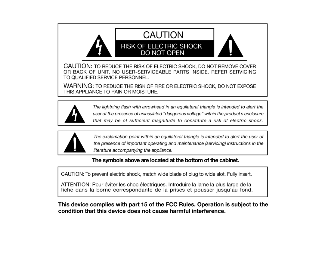 Timex T313 manual Risk of Electric Shock Do not Open 