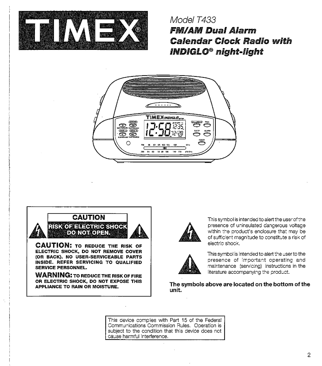 Timex T433 manual 