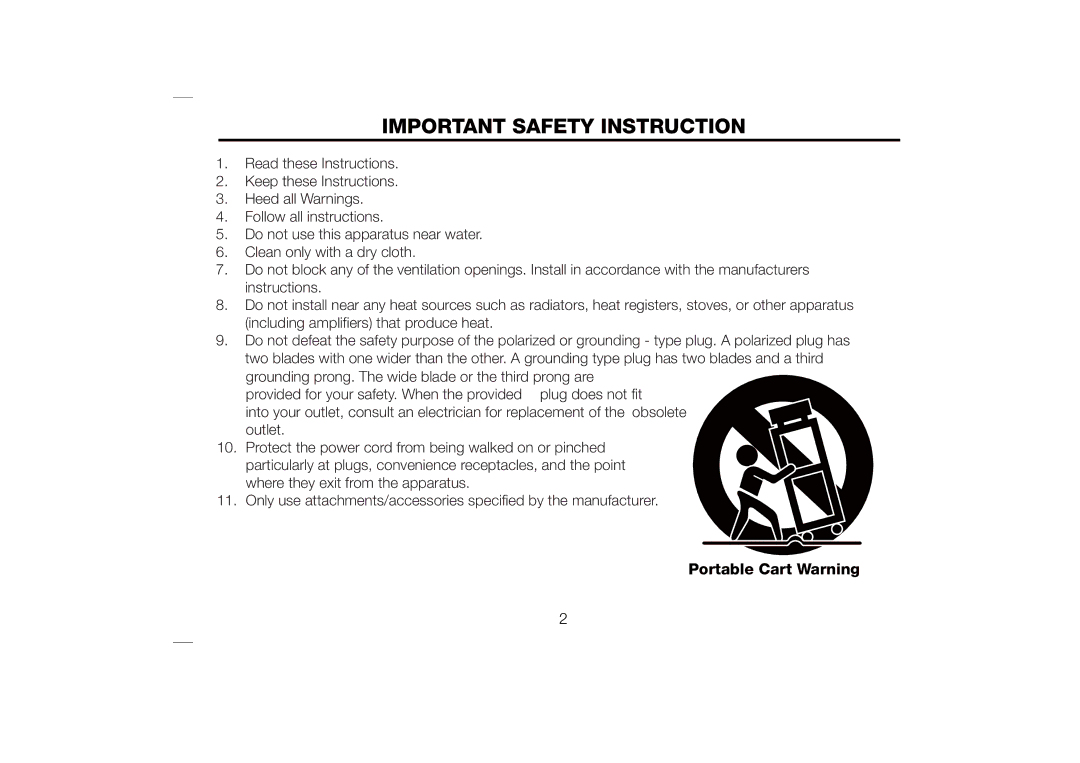 Timex T612S manual Important Safety Instruction 