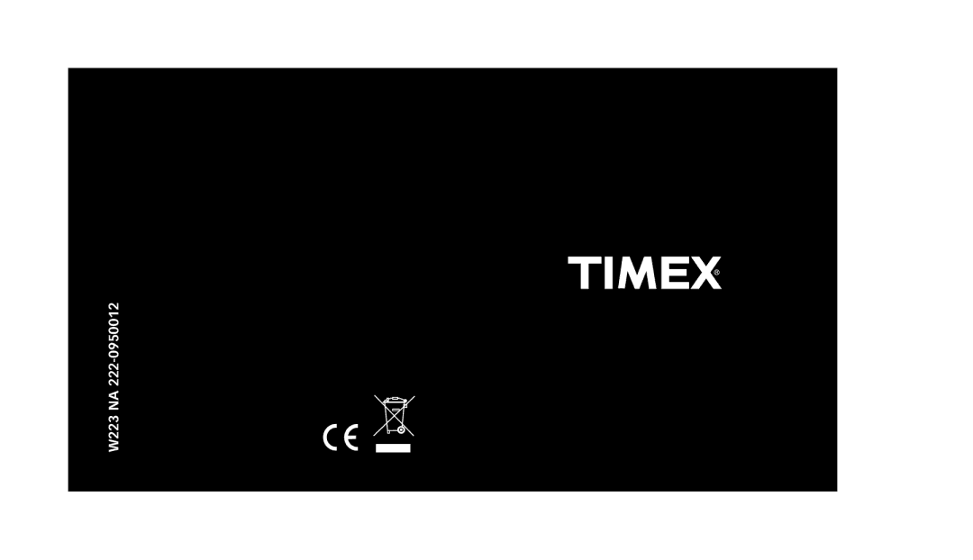 Timex 222-0950012 manual W223 NA 