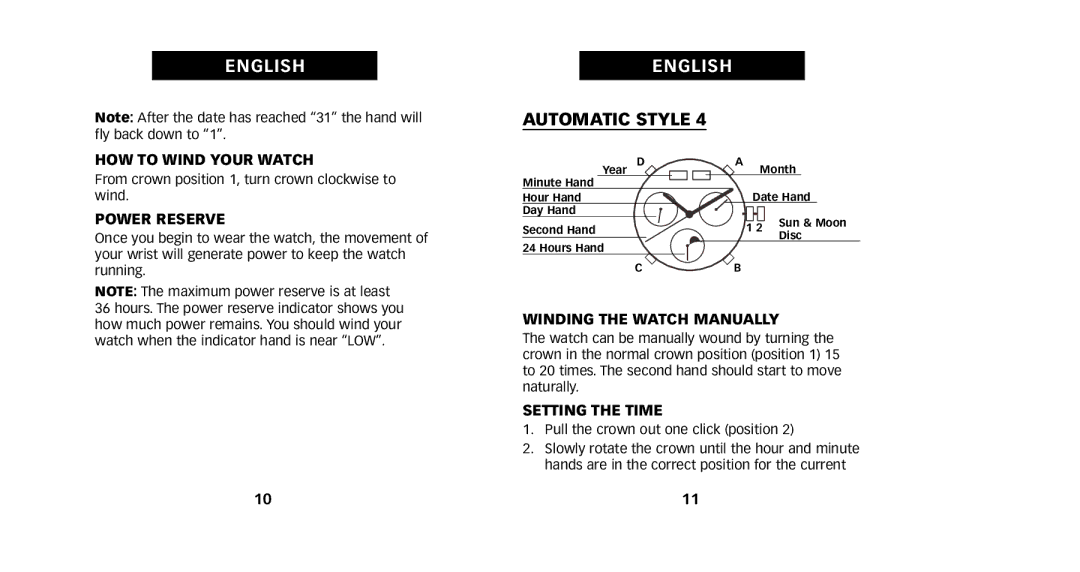 Timex W231 NA, 714-095005-01 manual Winding the Watch Manually, Setting the Time 