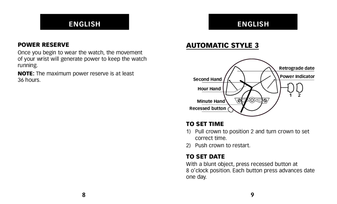 Timex W231 manual To SET Date 