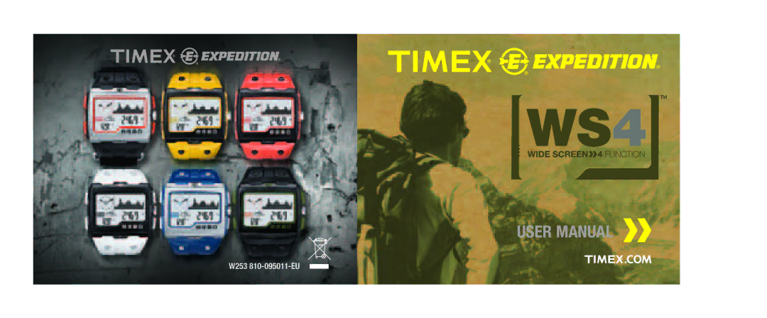 Timex user manual W253 810-095011-EU 