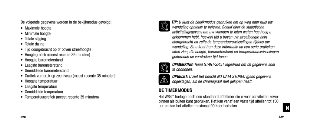 Timex W253 user manual DE Timermodus 