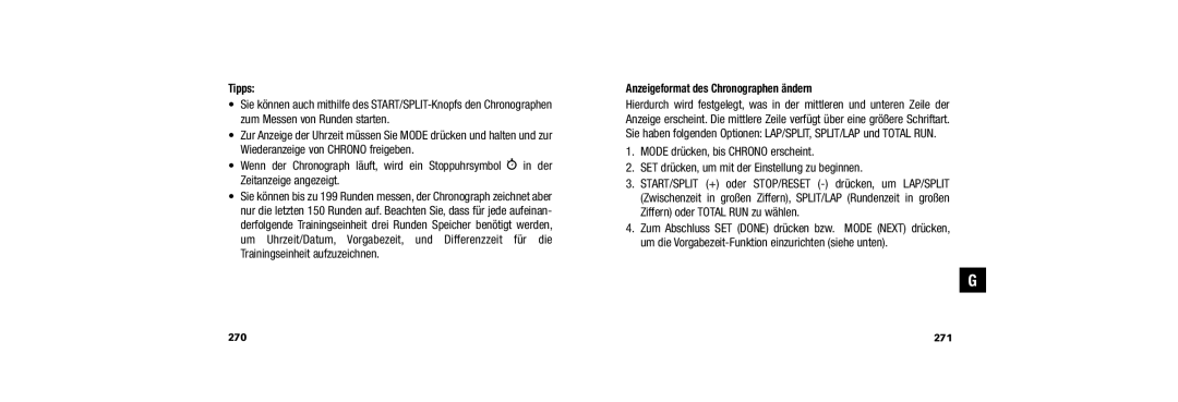 Timex W254 509-095002-02 user manual Anzeigeformat des Chronographen ändern 