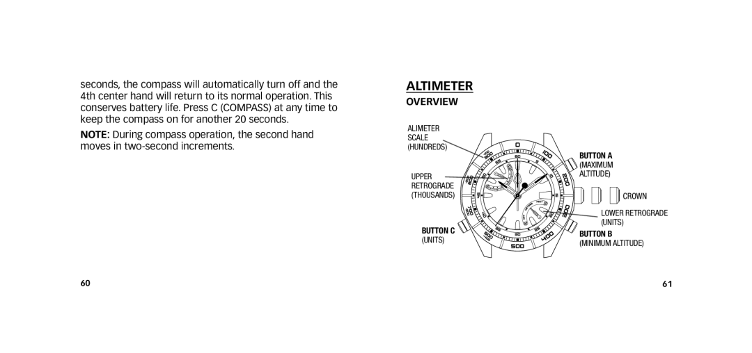 Timex W273 EU1 355-095009-02 manual ALTIMETEr, OVErVIEW 