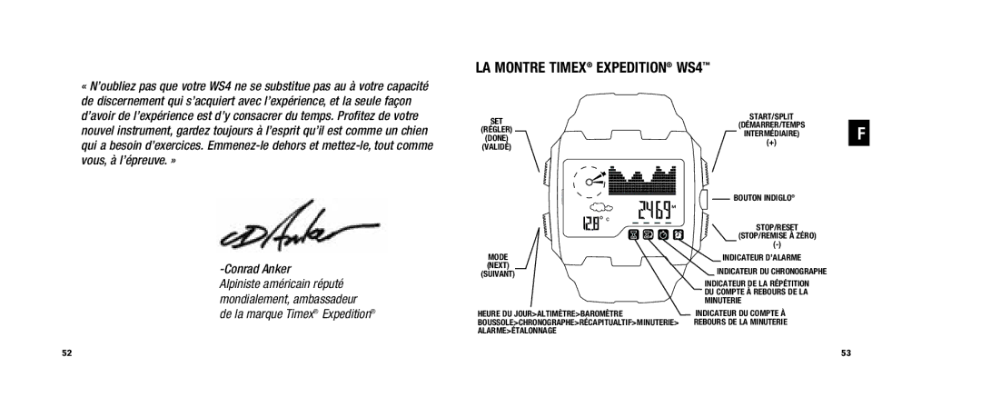 Timex user manual LA Montre Timex Expedition WS4 