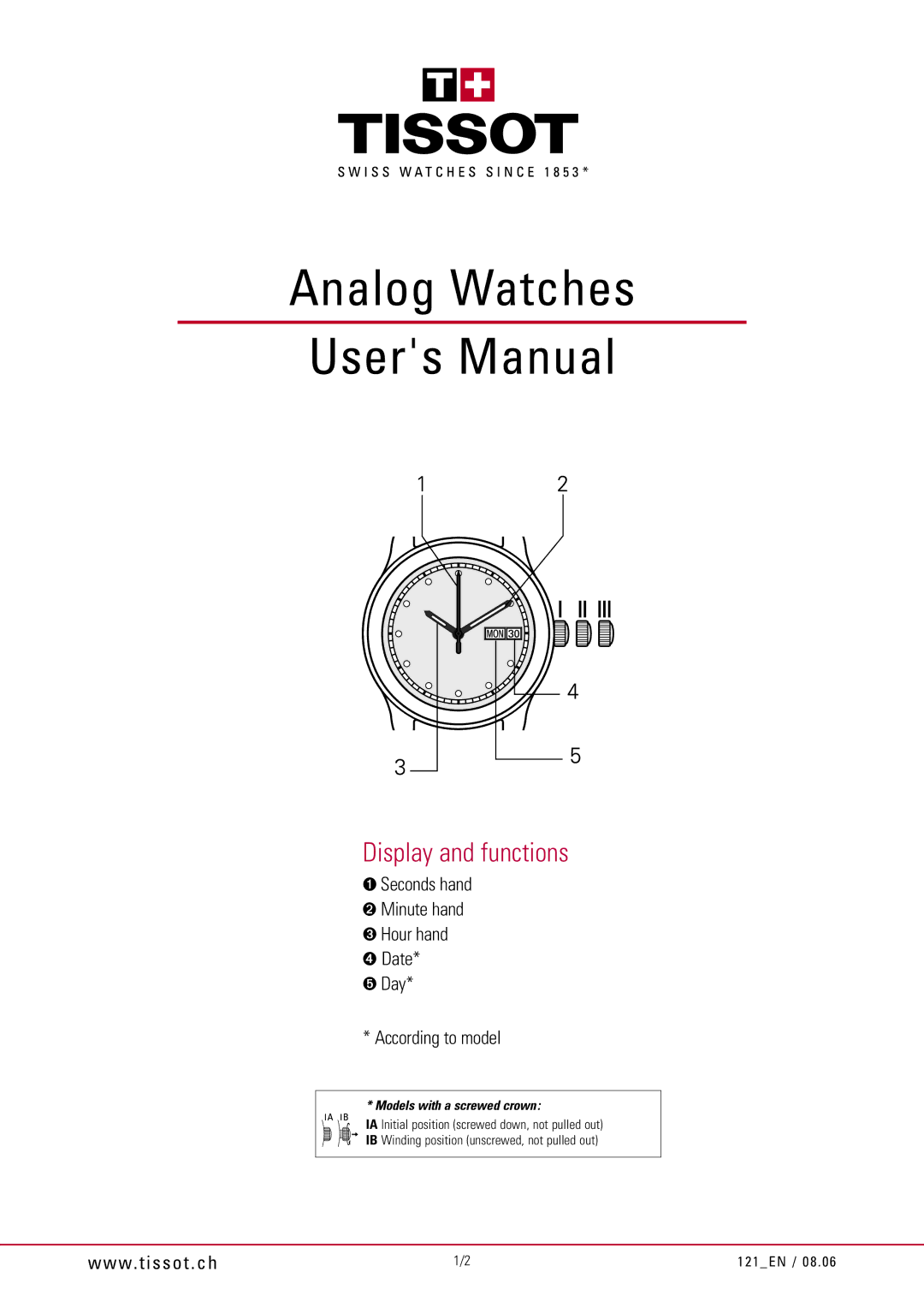 Tissot manual Analog Watches 