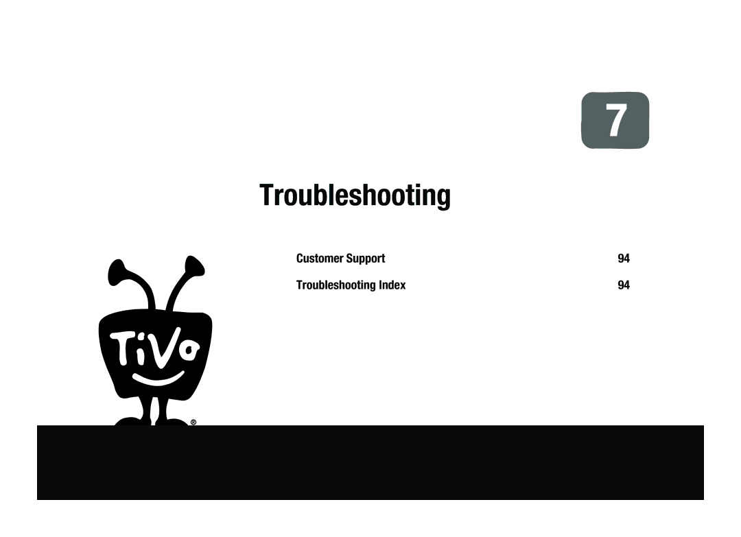 TiVo SDOC-00091-002 manual Troubleshooting 