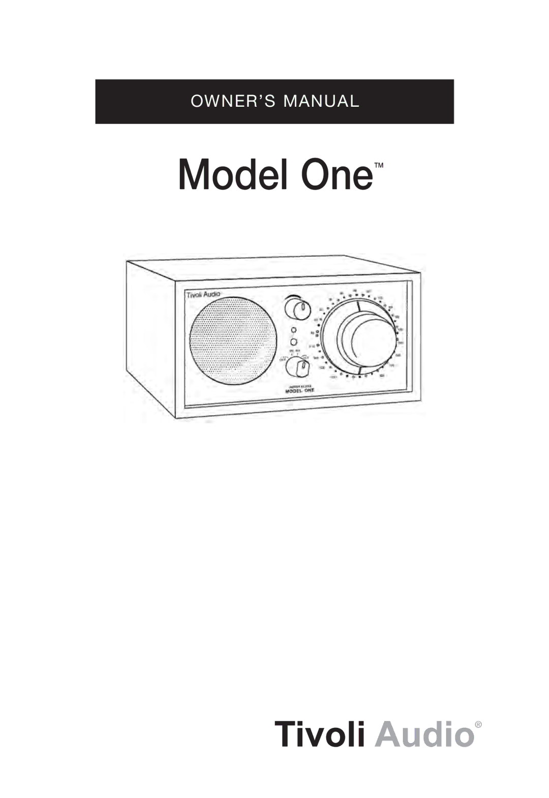 Tivoli Audio HenryKloss owner manual Model OneTM 