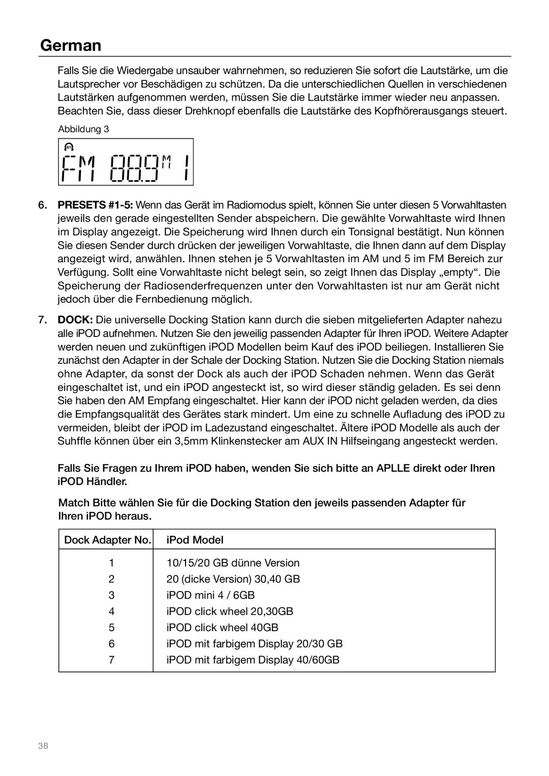 Tivoli Audio Sound System owner manual German 