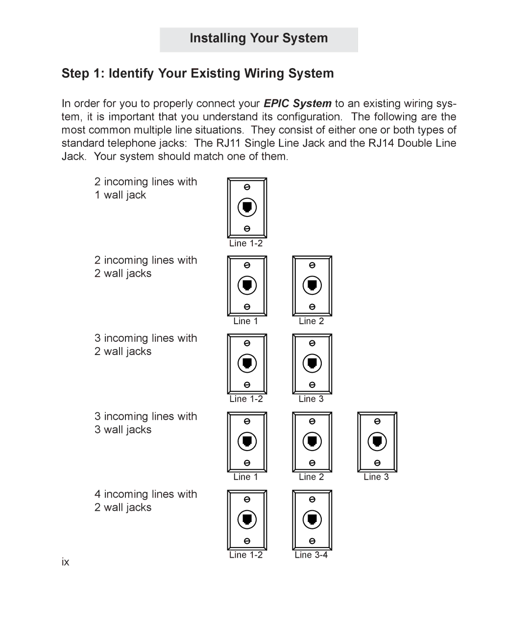 TMC ET4000 manual Installing Your System Identify Your Existing Wiring System 